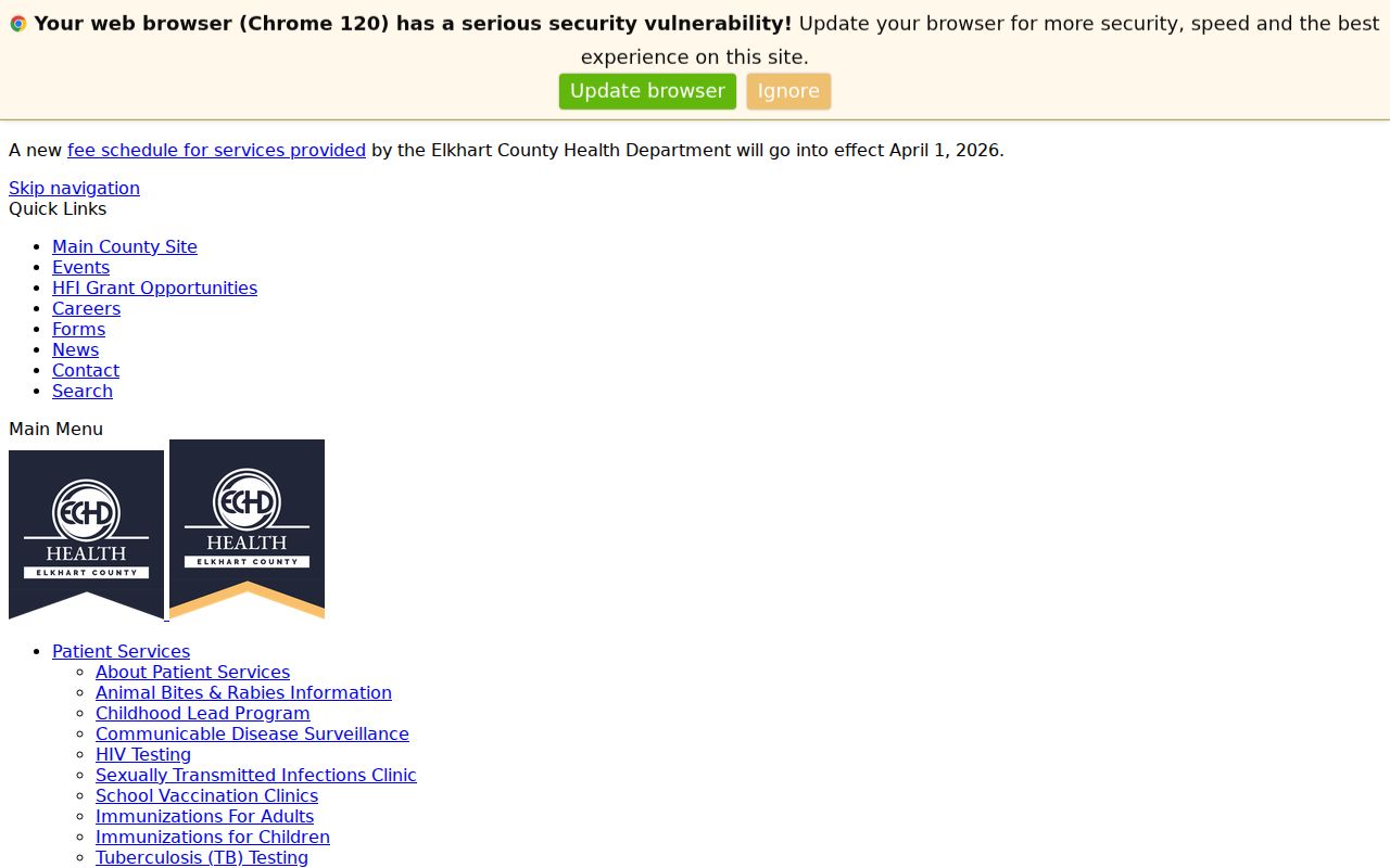 Elkhart County resident lookup birth record request instructions
