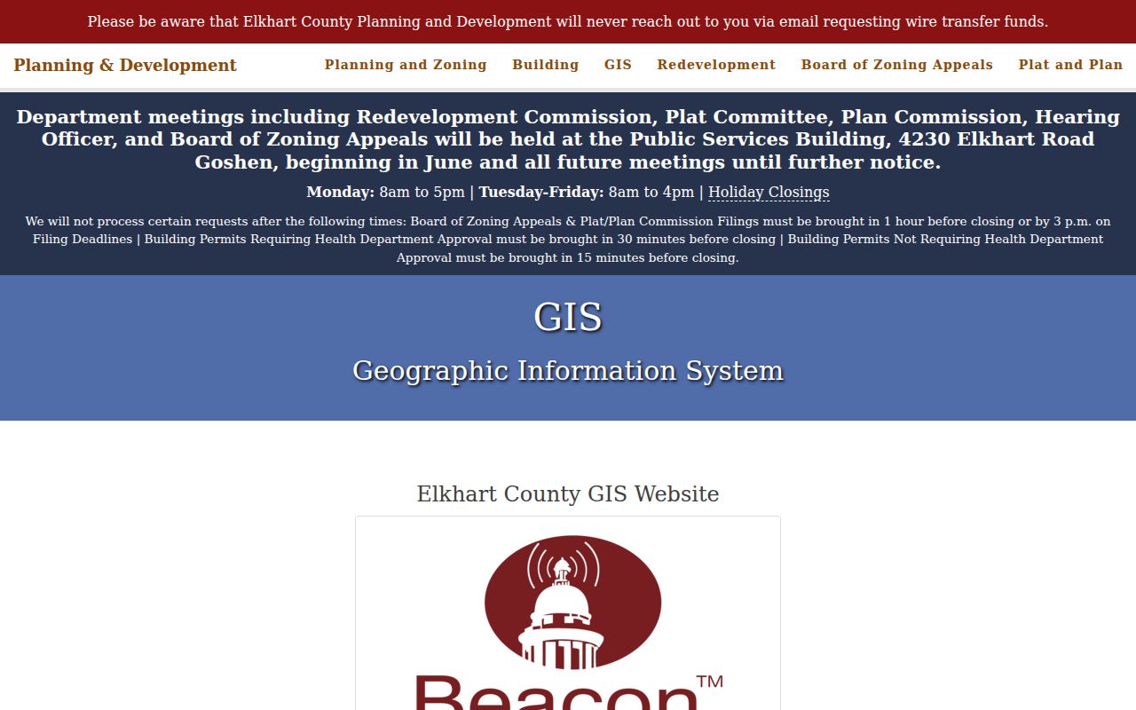 Elkhart County GIS and addressing page